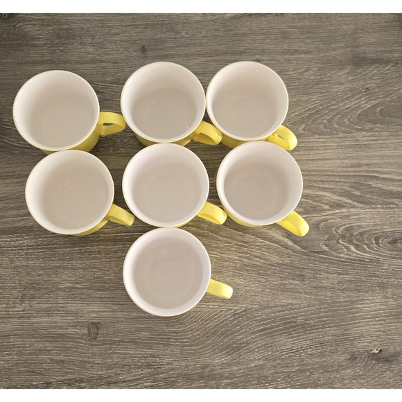 LEHMANN FEDERAL IRONSTONE Other - Ironstone Buttercup Federalist Coffee Cup Mug Lot  Yellow Vtg Set 7 Cups